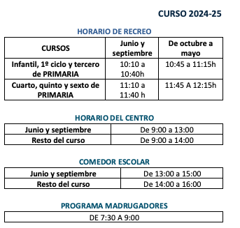 Horario 24-25